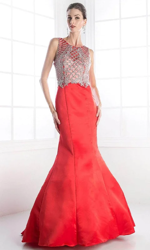 Tea - length formal dresses with lace trim for a semi - formal promLadivine C238 - Mermaid Bedazzled Long Gown Tea - length formal dresses with lace trim for a semi - formal promLadivine C238 - Mermaid Bedazzled Long Gown