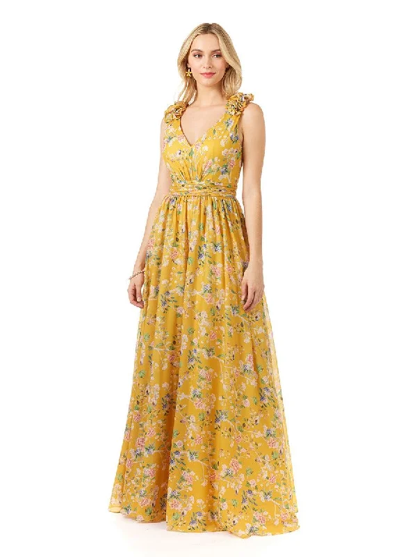 Bodycon dress with a belted waist for a defined figureLara Dresses 29275 Long Sleeveless Print Formal Dress Bodycon dress with a belted waist for a defined figureLara Dresses 29275 Long Sleeveless Print Formal Dress