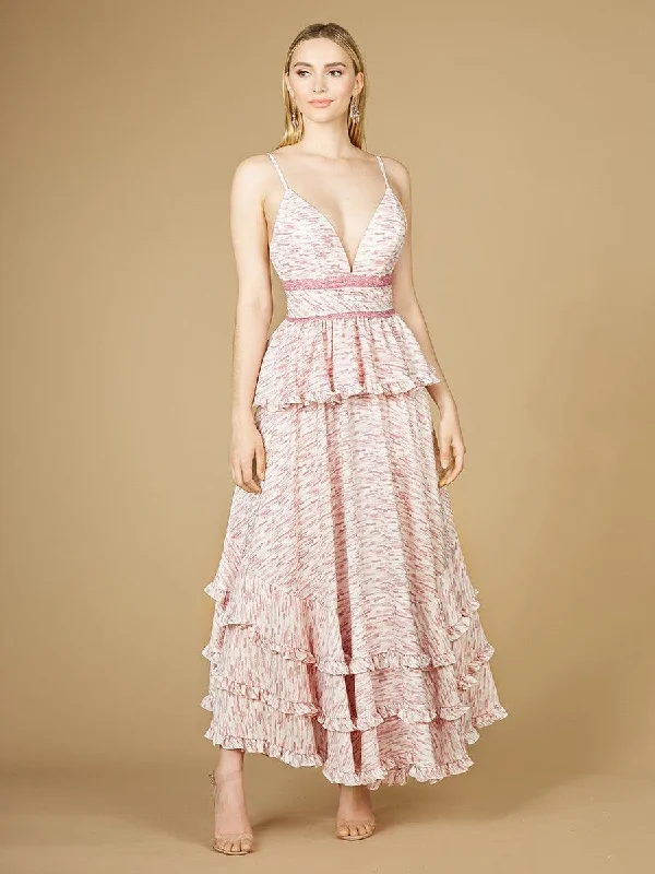 Bodycon dress made of satin for a luxurious feelLara Dresses 29277 Long Spaghetti Strap Print Formal Dress Bodycon dress made of satin for a luxurious feelLara Dresses 29277 Long Spaghetti Strap Print Formal Dress