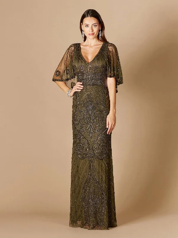 Bodycon dress in a geometric patternLara Dresses 29356 Long Cape Sleeve Formal Dress Bodycon dress in a geometric patternLara Dresses 29356 Long Cape Sleeve Formal Dress