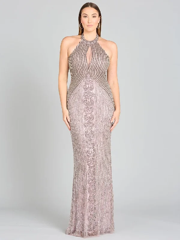 Bodycon dress for a cocktail party​Lara Dresses 29600 Long Halter Evening Gown