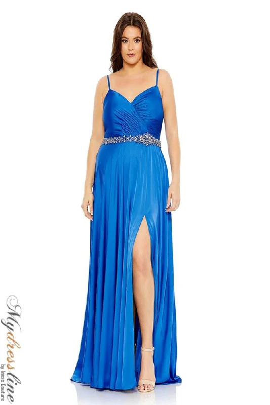 Prom dresses with illusion necklines and crystal embellishments for a formal affairMac Duggal 49575 Prom dresses with illusion necklines and crystal embellishments for a formal affairMac Duggal 49575