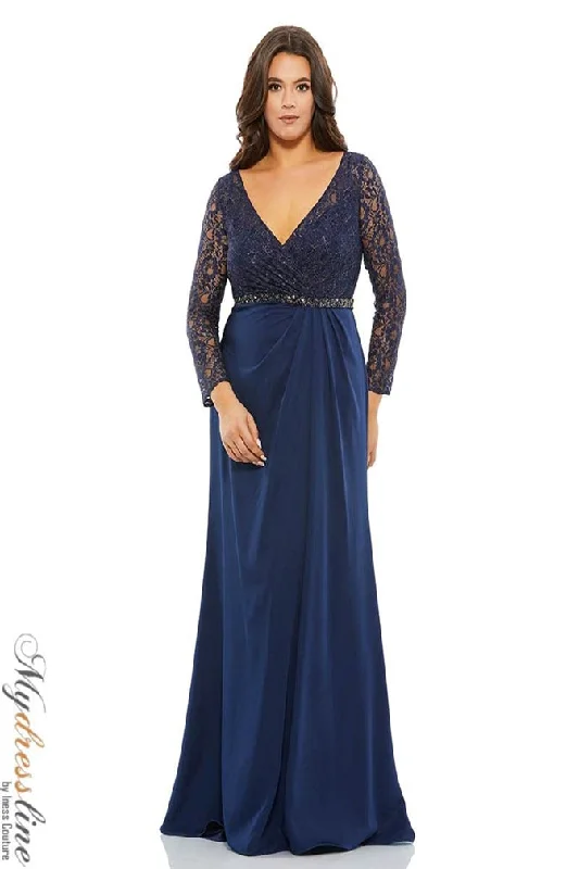 Prom dresses with cold - shoulder ruffled sleeves and floral prints for a romantic and fashionable styleMac Duggal 67898 Prom dresses with cold - shoulder ruffled sleeves and floral prints for a romantic and fashionable styleMac Duggal 67898