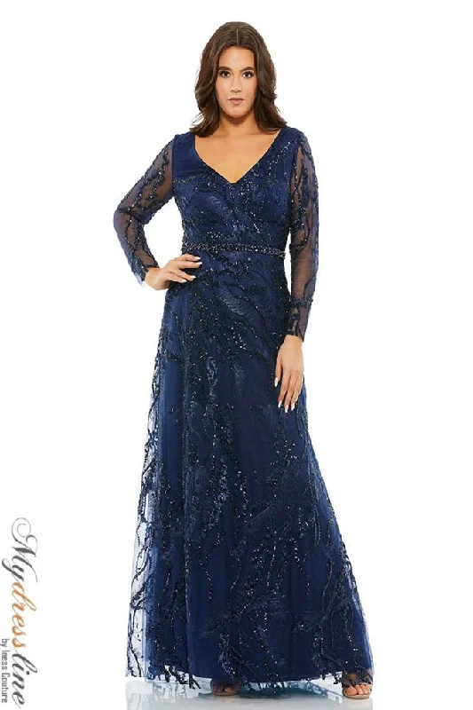 Prom dresses with side - slit skirts and beaded fringes for a glamorous appearanceMac Duggal 67922 Prom dresses with side - slit skirts and beaded fringes for a glamorous appearanceMac Duggal 67922