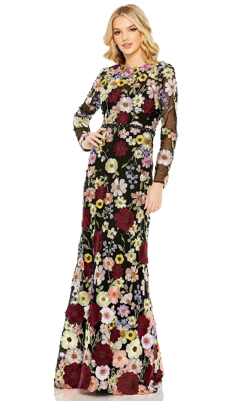 Formal dresses with gathered bodices and wide - leg skirts for a comfortable and stylish silhouetteMac Duggal 68201 - Floral Appliqued Evening Gown Formal dresses with gathered bodices and wide - leg skirts for a comfortable and stylish silhouetteMac Duggal 68201 - Floral Appliqued Evening Gown