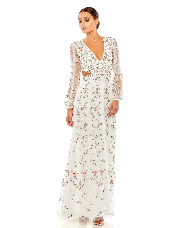 Bodycon dress with a scalloped edgeMac Duggal MD70159 Long Sleeve Floral Formal Dress Bodycon dress with a scalloped edgeMac Duggal MD70159 Long Sleeve Floral Formal Dress