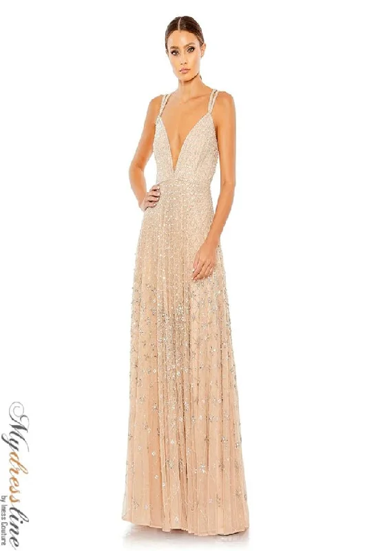 A - line formal dresses with beaded lace appliques for formal eventsMac Duggal 93701 A - line formal dresses with beaded lace appliques for formal eventsMac Duggal 93701