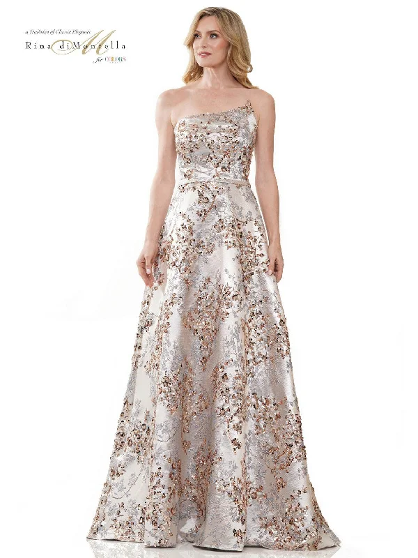 Bodycon dress for a date night​Rina di Montella RD2913 Long Strapless Formal Dress