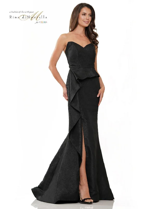 Bodycon dress with a ruffled trimRina di Montella RD2936 Long Strapless Formal Dress Bodycon dress with a ruffled trimRina di Montella RD2936 Long Strapless Formal Dress
