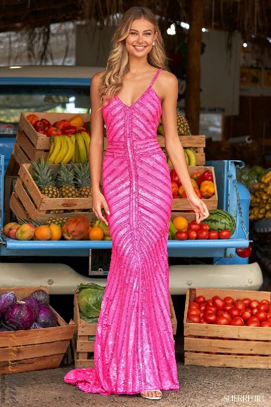 Prom dresses with lace - trimmed hems and off - the - shoulder necklines for a delicate lookSherri Hill 54778 Prom dresses with lace - trimmed hems and off - the - shoulder necklines for a delicate lookSherri Hill 54778
