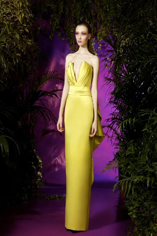 Sleeveless formal dresses with sequined straps and a - line skirts for a classic formal eventZiad Germanos WA0015 Sleeveless formal dresses with sequined straps and a - line skirts for a classic formal eventZiad Germanos WA0015