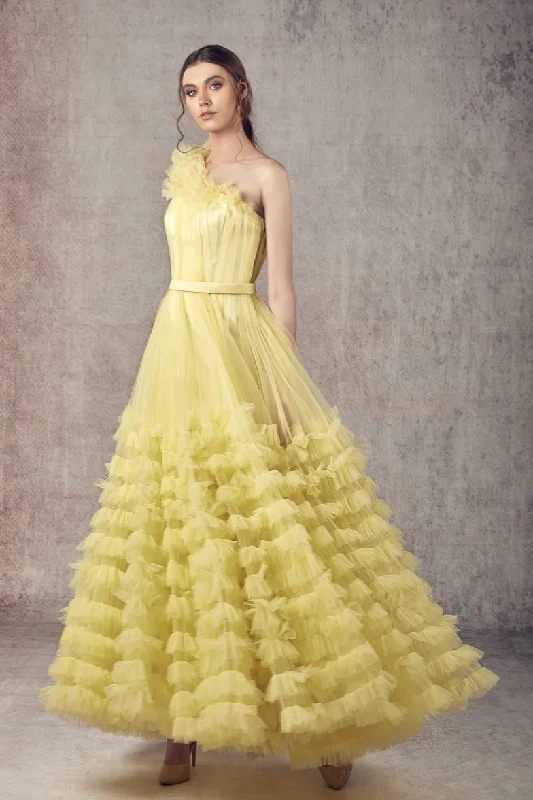 A - line formal dresses with beaded lace appliques for formal eventsZiad Germanos WA0110 A - line formal dresses with beaded lace appliques for formal eventsZiad Germanos WA0110