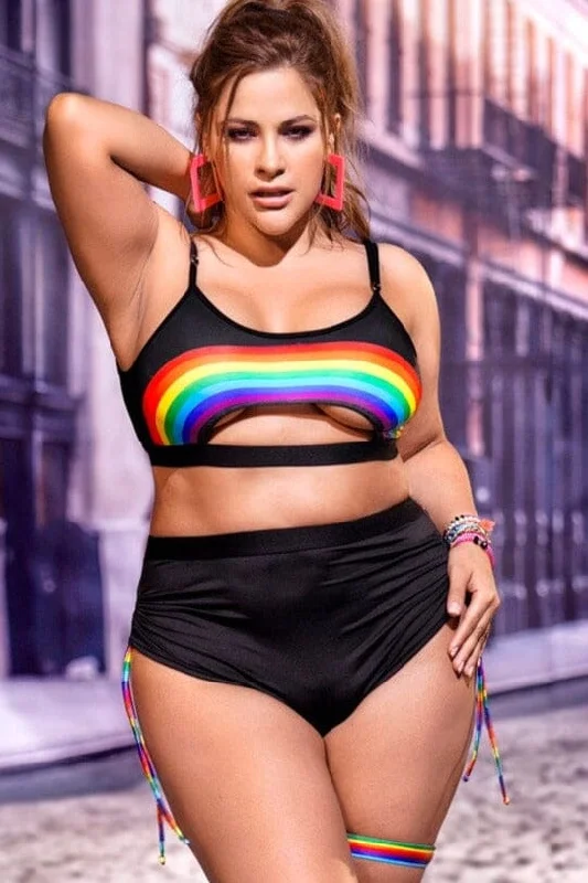 Mesh Bodysuits for a Bold and Edgy Fashion StatementOpen Cutout Underbust Boy Shorts Set | Plus Size Mesh Bodysuits for a Bold and Edgy Fashion StatementOpen Cutout Underbust Boy Shorts Set | Plus Size