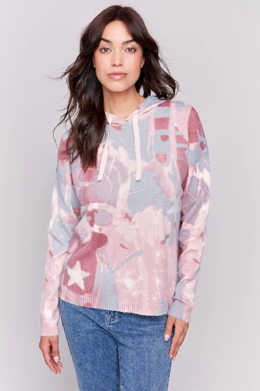 Recycled material cover ups for an environmentally friendly choiceCharlie B Hoodie Sweater C2436X-736A-P407 Woodrose Recycled material cover ups for an environmentally friendly choiceCharlie B Hoodie Sweater C2436X-736A-P407 Woodrose