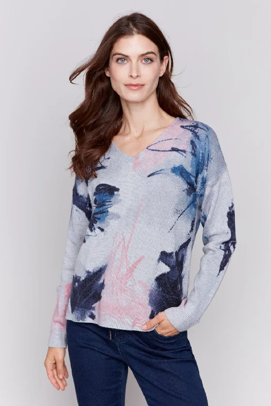 Animal - print cover ups for a bold and edgy beach styleCharlie B Sweater C2581R-464A-P114 Quartz Animal - print cover ups for a bold and edgy beach styleCharlie B Sweater C2581R-464A-P114 Quartz