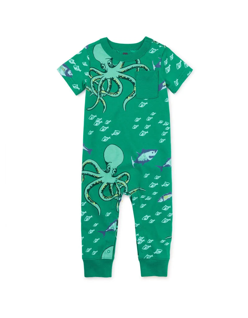 Women's Long - Length One - Pieces in Gray with Asymmetric Hem for a Contemporary and Fashionable LookPocket Baby Romper - Octopus Chase Women's Long - Length One - Pieces in Gray with Asymmetric Hem for a Contemporary and Fashionable LookPocket Baby Romper - Octopus Chase