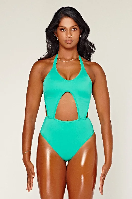 Convertible Straps Bodysuits for Multiple Styling OptionsCXIX Dollhaus Halter Bodysuit - Aqua Convertible Straps Bodysuits for Multiple Styling OptionsCXIX Dollhaus Halter Bodysuit - Aqua