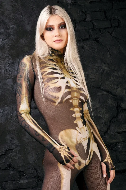 Metallic Bodysuits for a Glitzy and Glamorous Night OutGraveyard Full Mesh Costume