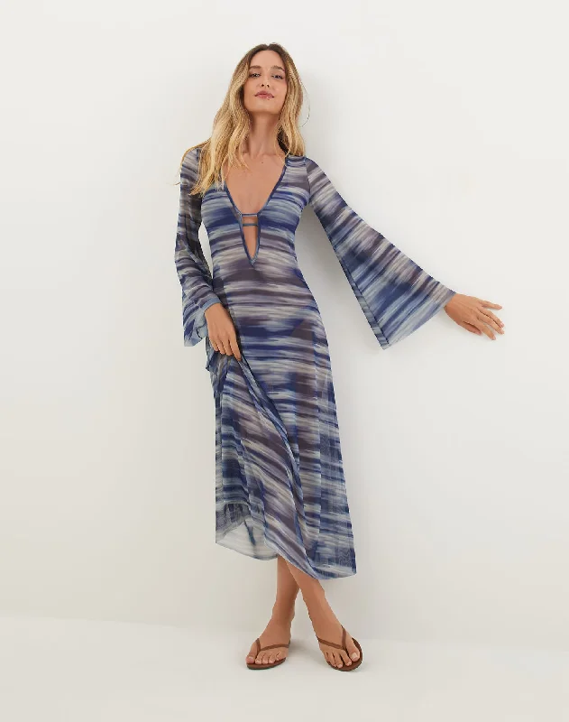 Quick - dry polyester cover ups for water sports enthusiastsLidi Long Cover Up Tunic - Moonlight Quick - dry polyester cover ups for water sports enthusiastsLidi Long Cover Up Tunic - Moonlight