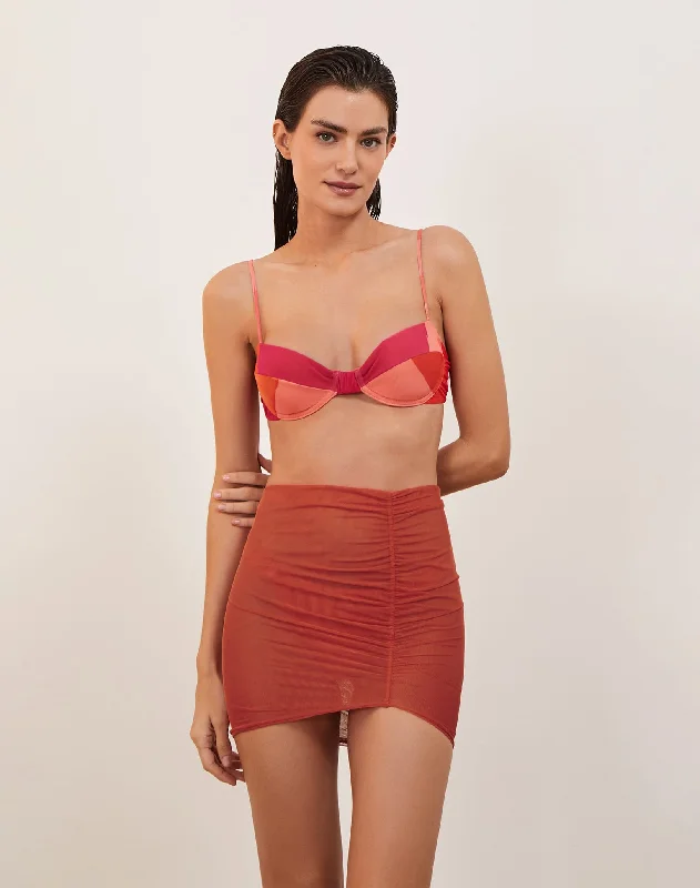 Kimono - style cover ups for an Asian - inspired beach lookLynn Mini Skirt (exchange only) - Grapefruit Kimono - style cover ups for an Asian - inspired beach lookLynn Mini Skirt (exchange only) - Grapefruit