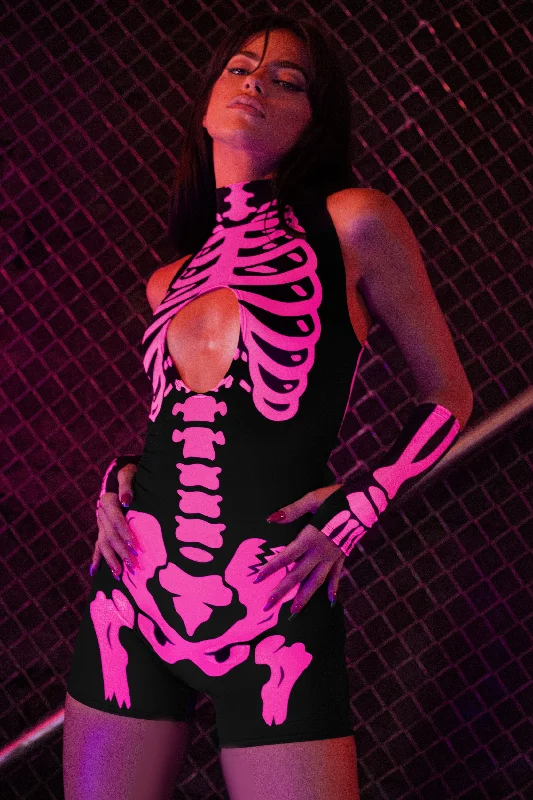 Sleeveless Bodysuits for a Cool and Casual Summer LookRaspberry Neon Keyhole Romper