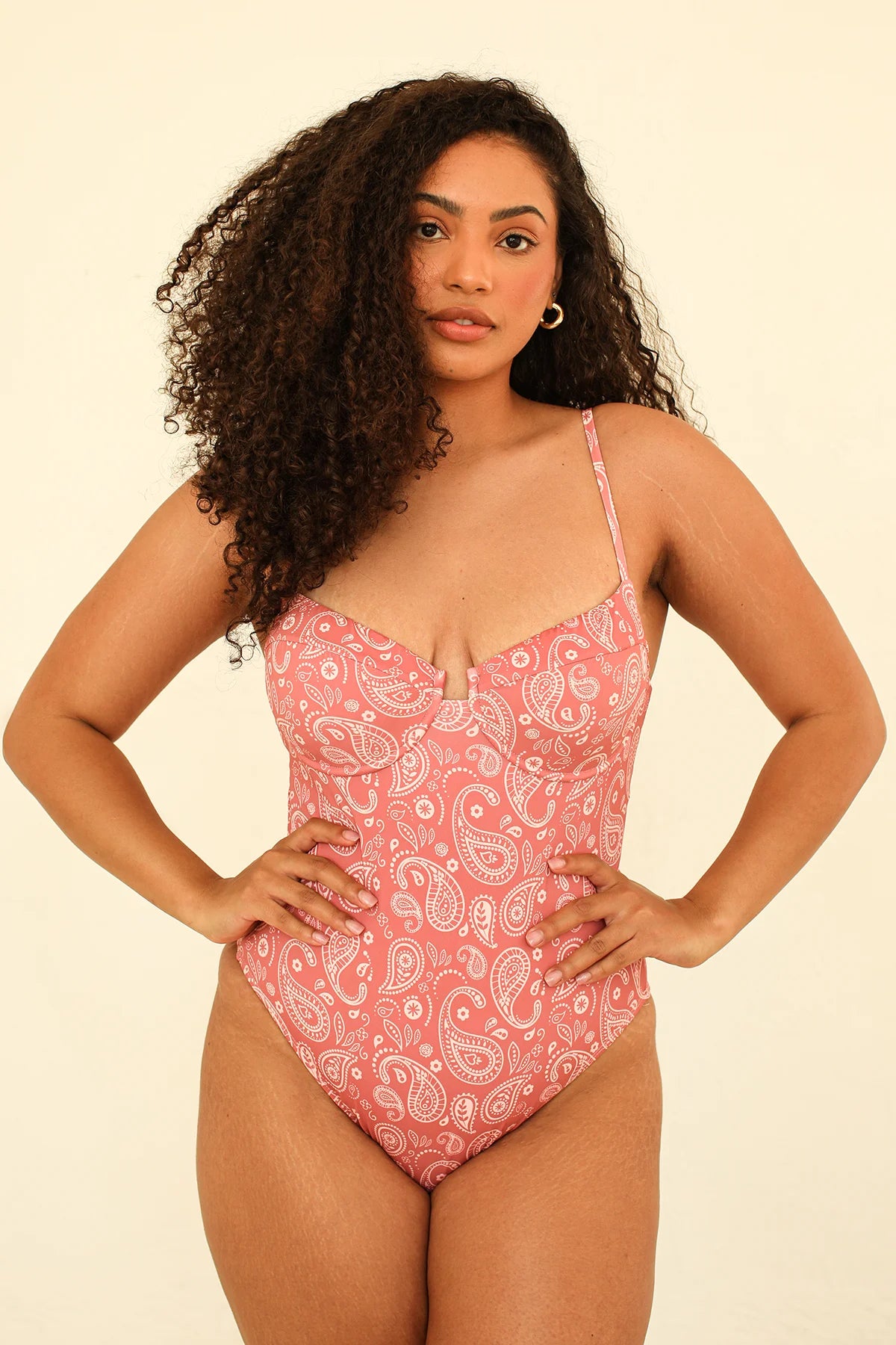 Plus Size Women's Boho - Style One - Pieces in Multicolor with Tassels for a Festival VibeSaltwater Thigh High Cut One Piece Plus Size Women's Boho - Style One - Pieces in Multicolor with Tassels for a Festival VibeSaltwater Thigh High Cut One Piece