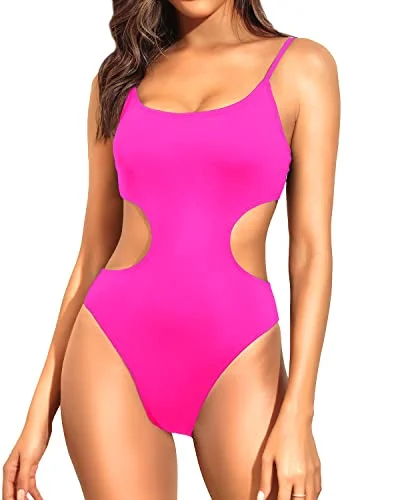 Plus Size Women's Boho - Style One - Pieces in Multicolor with Tassels for a Festival VibeStylish Scoop Neck Monokini Women's Cutout High Cut One Piece Swimsuit Plus Size Women's Boho - Style One - Pieces in Multicolor with Tassels for a Festival VibeStylish Scoop Neck Monokini Women's Cutout High Cut One Piece Swimsuit