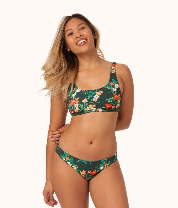 Women's Mesh - Inserted Swim Tops in Black for a Sexy and Modern Beach EnsembleThe All-You Swim Bralette - Print: Garden Print Women's Mesh - Inserted Swim Tops in Black for a Sexy and Modern Beach EnsembleThe All-You Swim Bralette - Print: Garden Print