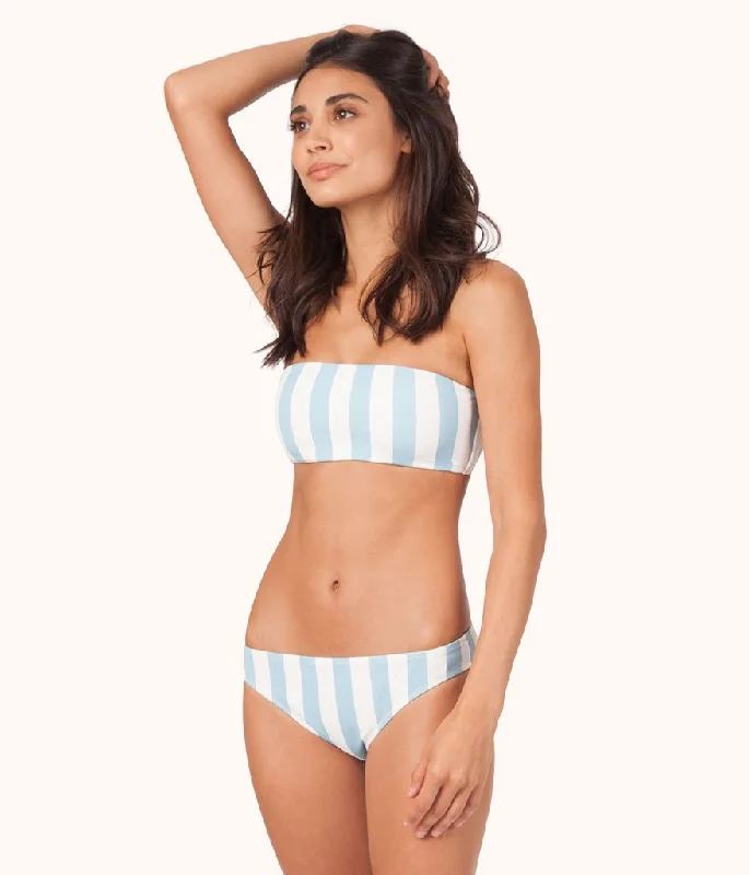 Plus Size Women's Longline Swim Tops in Navy with Striped Pattern for a Nautical StyleThe Bandeau - Print: Cabana Stripe Plus Size Women's Longline Swim Tops in Navy with Striped Pattern for a Nautical StyleThe Bandeau - Print: Cabana Stripe