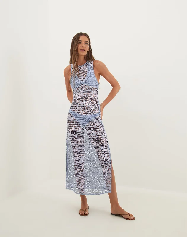 Round - neck cover ups for a classic and simple lookTwist Long Cover Up - Serenade