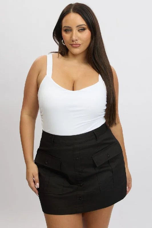 Button - Front Bodysuits with a Classic and Timeless AppealWhite Bodysuit supersoft